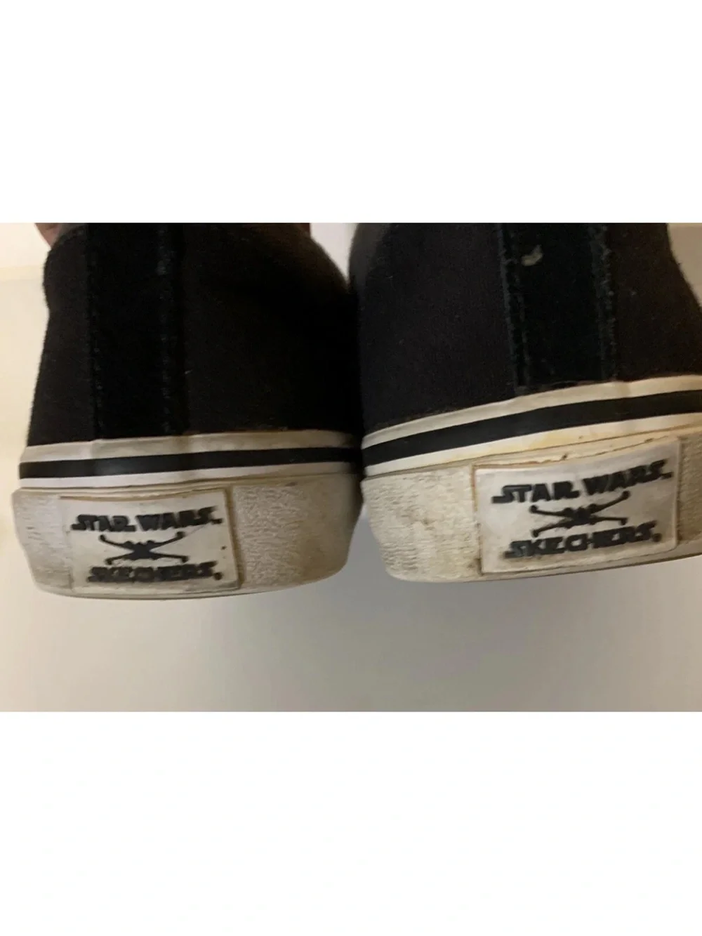 Skechers Mens Sz 10.5 Star Wars Slip-On Boat Loafer Black Gray